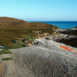 beach camp on north Uist